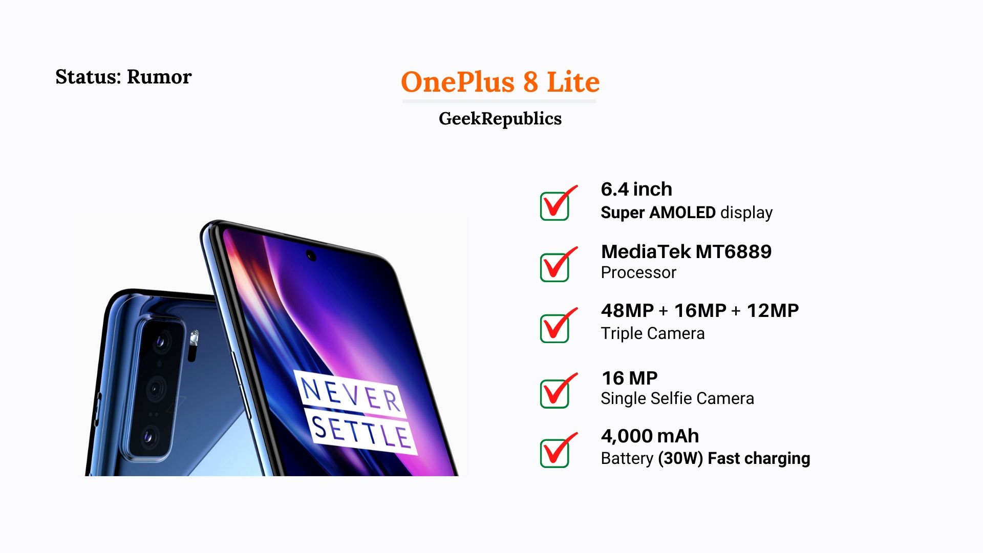 OnePlus 8 Lite Price in India