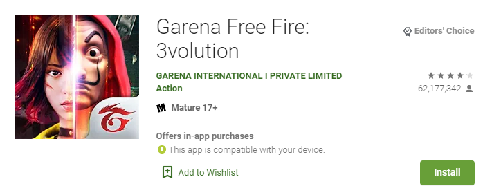 Garena Free Fire - Evolution - Battle Royale Games