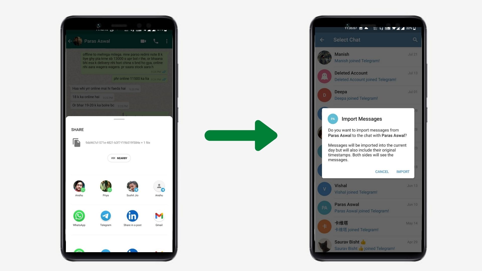 Import Chats from WhatsApp to Telegram